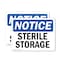 Signmission Sterile Storage, 18 in W x Rectangle, Plastic OS-2PACK-NS-P-1218-L-18465 - alternate 1